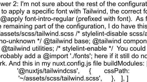 Can39t install fonts with NuxtTailwind