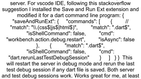 How to restart a dart server which file changes