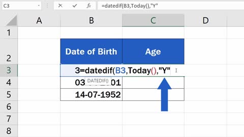 How to Calculate Age Using EXEL