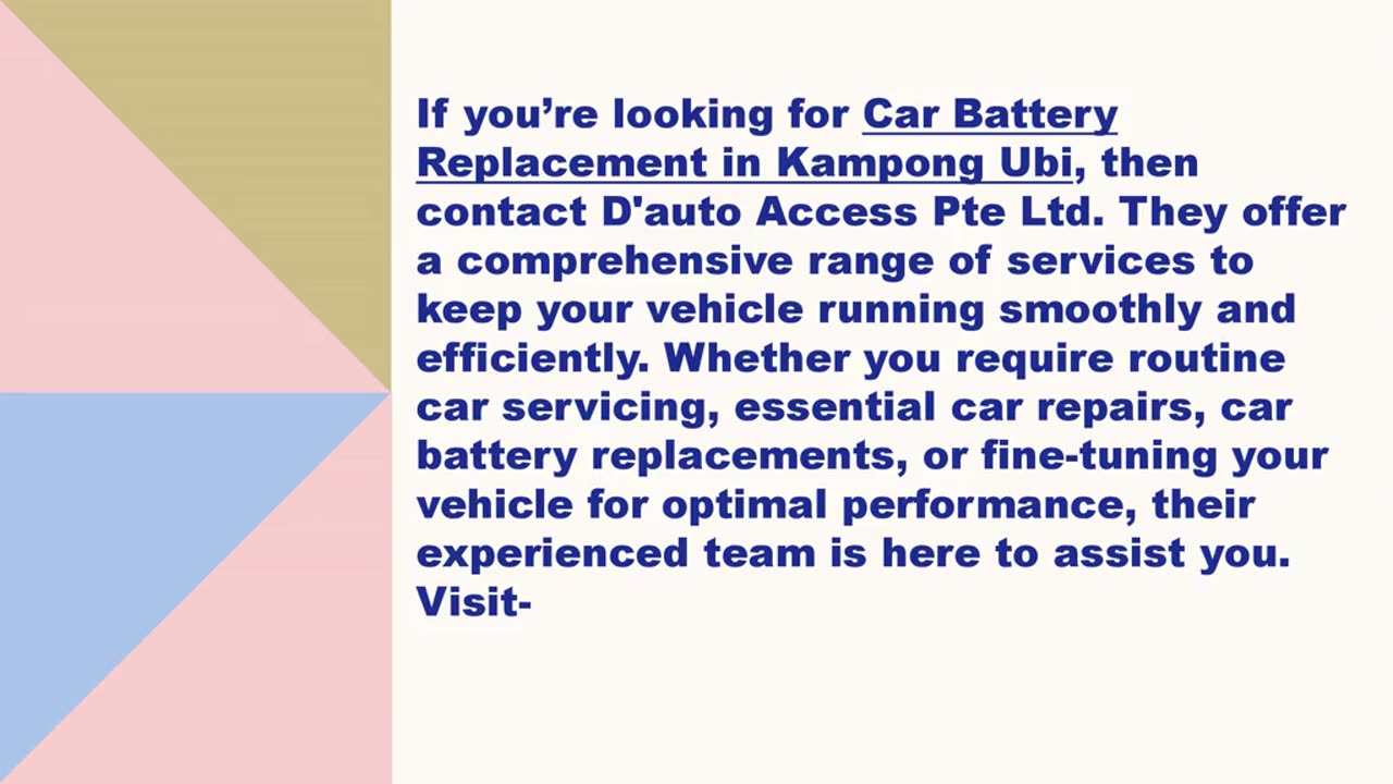 Best Car Battery Replacement in Kampong Ubi