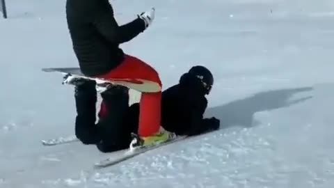 happy skiing