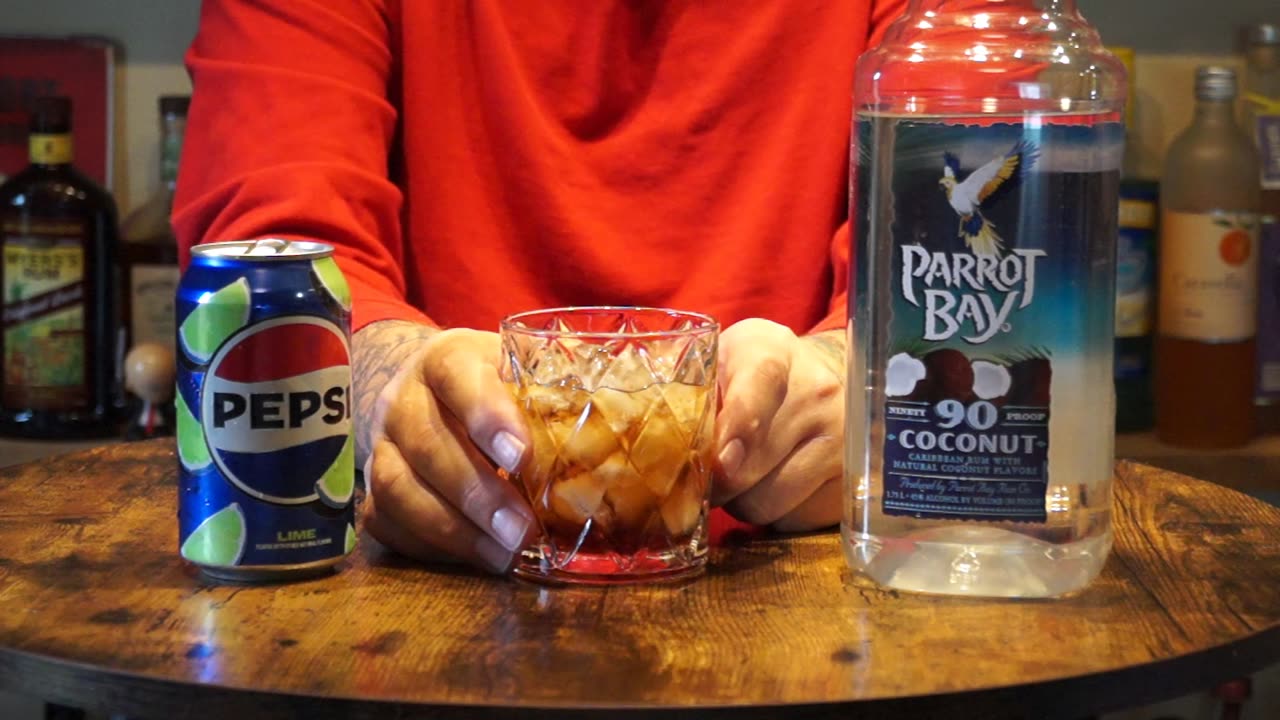 Parrot Bay 90 proof Coconut Rum & Pepsi Lime