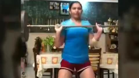 Wrestler Nelana Workout at Home - Indian Women Wrestling