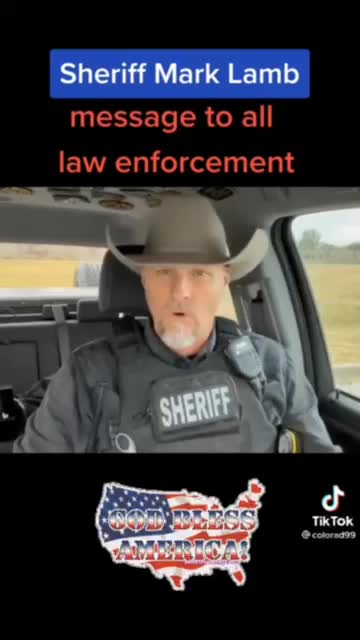 Message from Sheriff Lamb: To law enforcement: STOP THIS NONSENSE!