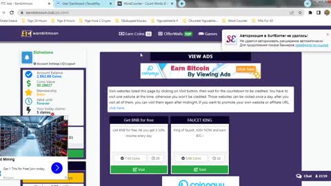 How To Claim Free Paid To Click Ads Ethereum ETH Coins At Earnbitmoon & Instant Withdraw FaucetPay