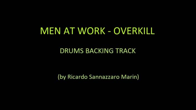 MEN AT WORK - OVEKILL - DRUMS BACKING TRACK