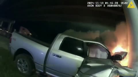 Columbus police officer saves man from burning truck moments before explosion