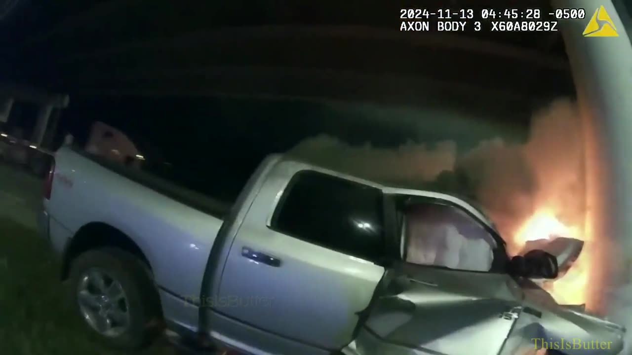Columbus police officer saves man from burning truck moments before explosion