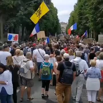 Lille, France: Vaccine Passport Protests August 21, 2021