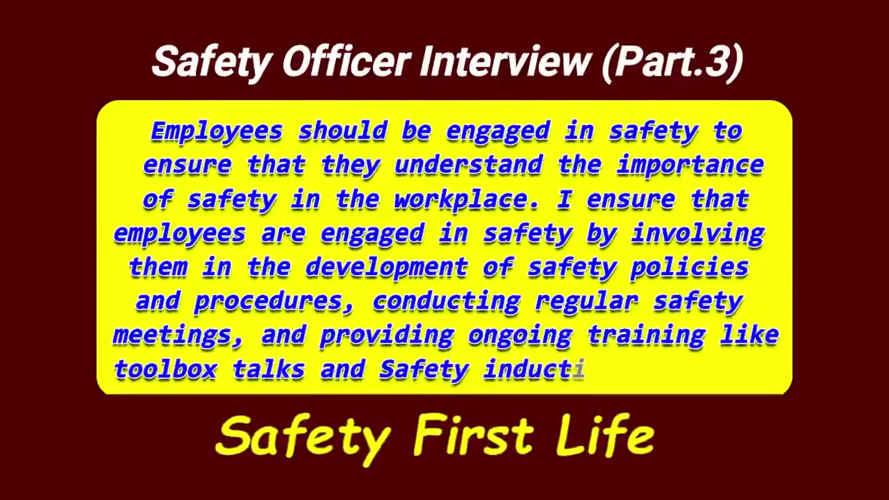 HSE officer interview questions and answers _ safety officer interview #safetyfirstlife #hse