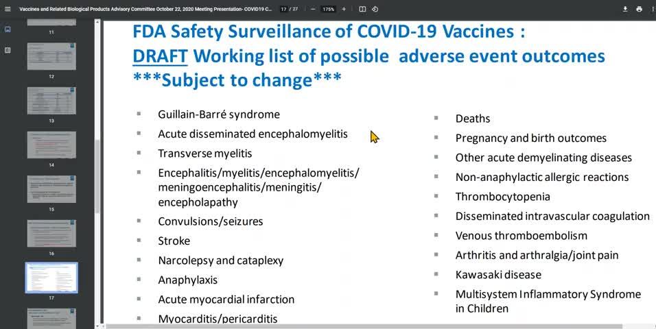 91 Pages OF FDA Confidential Doc's Released Show Knowledge Of Adverse Effects Prior To Jab Rollout