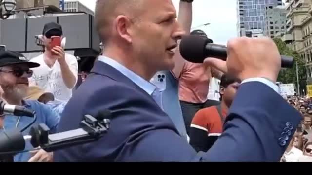 Melbourne, Australia, Happening Now: Thousands of people have gathered in front of the State Library