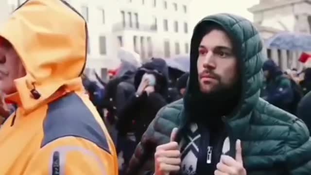 Germans protesting against lockdowns in Berlin