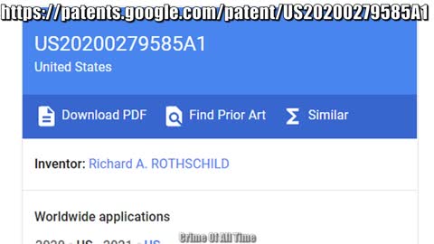 Rothschild COVID-19 TEST PATENT - BEFORE COVID WAS RELEASED TO THE PUBLIC