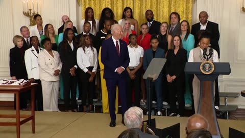 WATCH: Biden welcomes the 2024 NCAA women's champion South Carolina Gamecocks