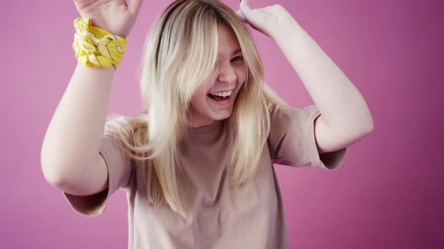 happy woman dancing