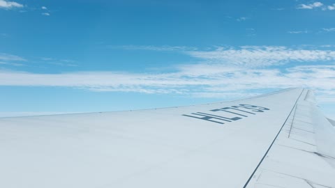 Inside an airplane