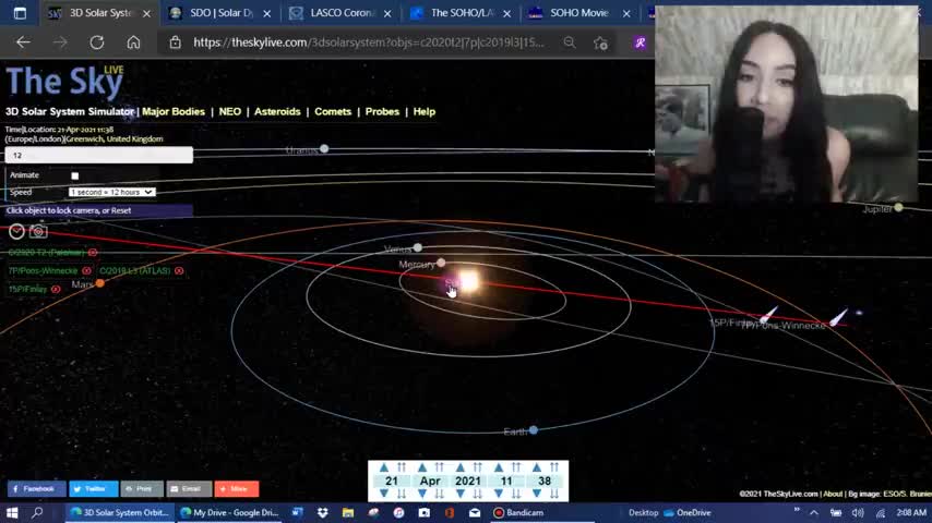 Planet X from SOHO NASA cam