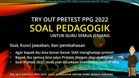 Pembahasan PRETEST PPG 2022 Pedagogik semua jenjang LENGKAP! PPG daljab 2022, ppg dalam jabatan 2022