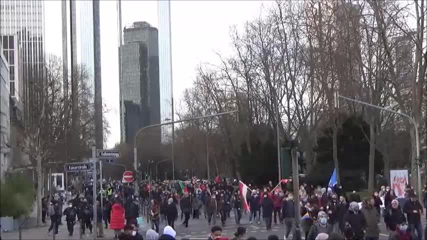 16-Minuten-Ausschnitt von Frankfurts großem Freiheitsprotest, 12.02.2022