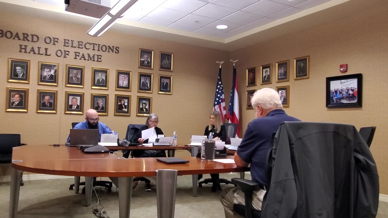 Butler County, Ohio, Board of Elections, Public Meeting. October 15th 2024.