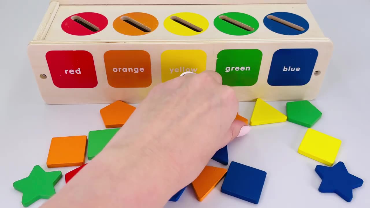 Learn Shapes and Colors with this Shape Sorter and Matching Wooden Toy