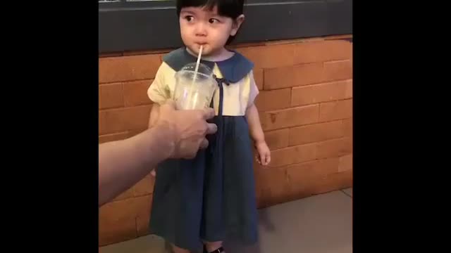 Cute baby's daily life