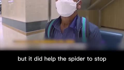 A man with live spider in his body