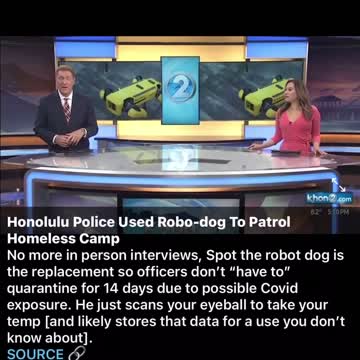 Robot Dog to patrol Homeless Camps. You are being REPLACED! What now happens to the humans?