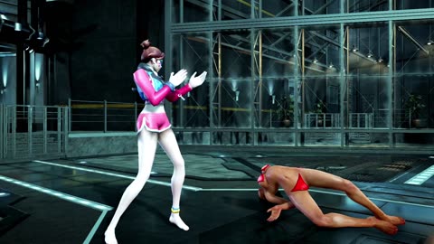 Tekken 7 Dva Trampleing Azucena Red Bikini Mod With Her Loveable Pink Big Toe ❤️
