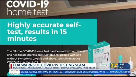 FDA Warns fake coivid test