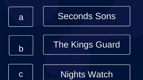 Trivia - 15 second quiz on Game of Thrones /50