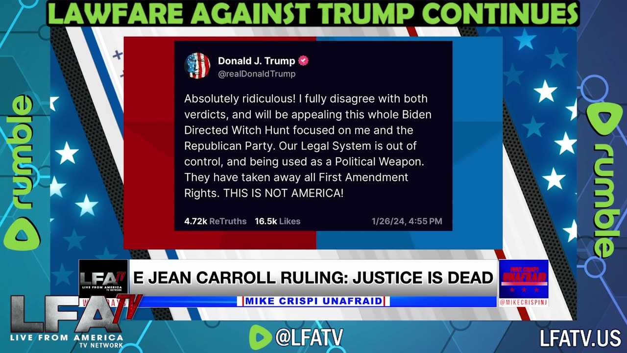 LAWFARE AGAINST TRUMP CONTINUES!