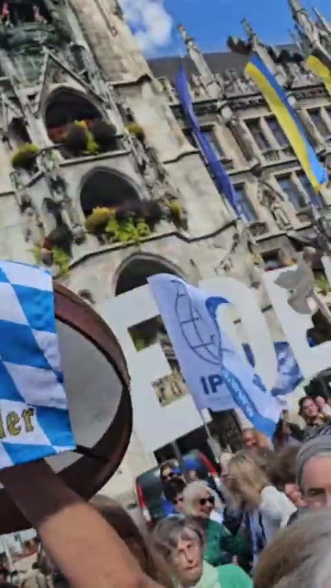 People in Munich, Germany, standing up against the corrupt government in Berlin
