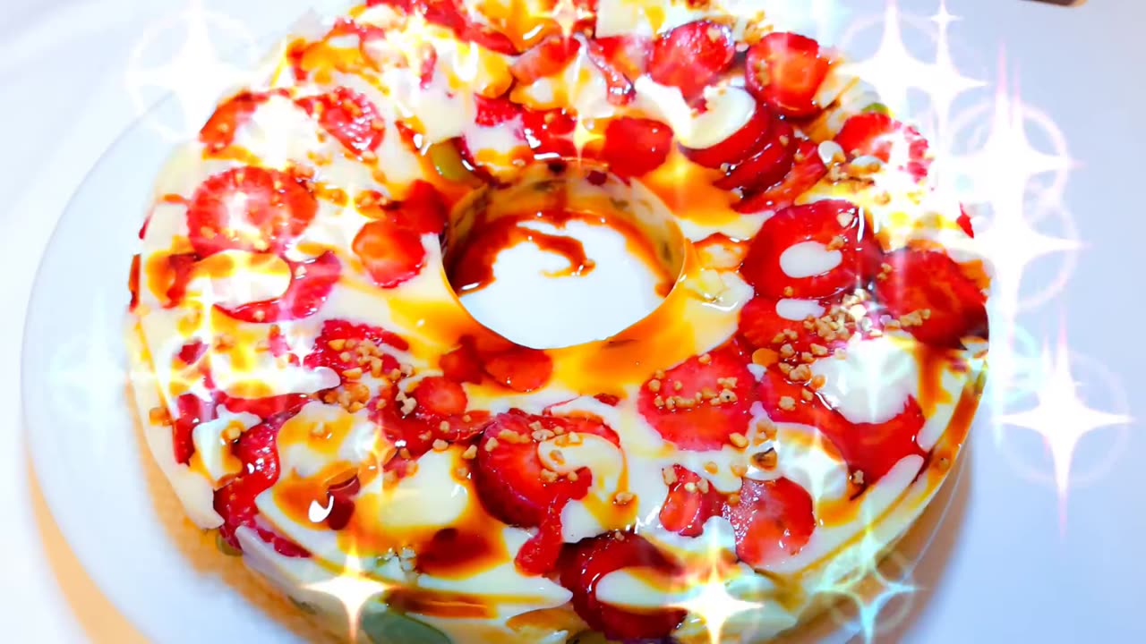 Made This Delicious Italian Fruit Salad Dessert Cake And It s The Best. Macedonia Cream Caramel Cake