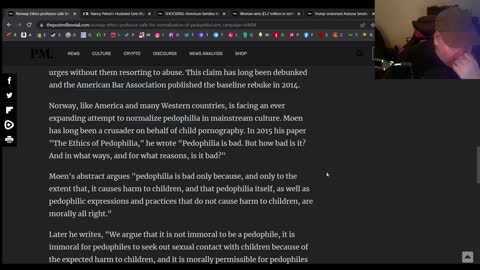 Norway faggot admits he's a pedophile