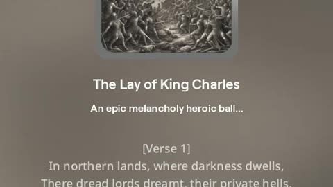 The Lay of King Charles Alternate version 1