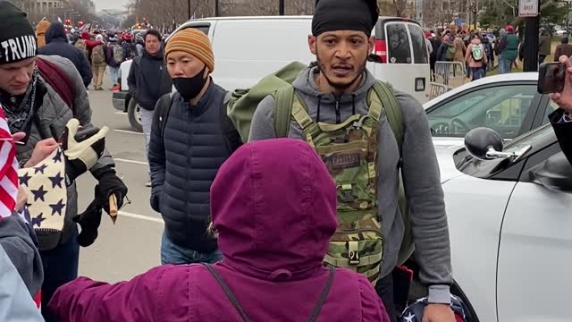 January 6th DC - A Man named "Hayah" describes being in the stairwell where a woman was shot