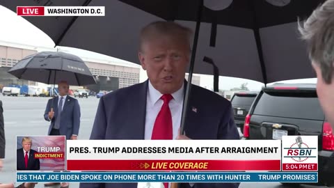 ‘Sad Day for America’: Donald Trump Speaks to the Press After Arraignment