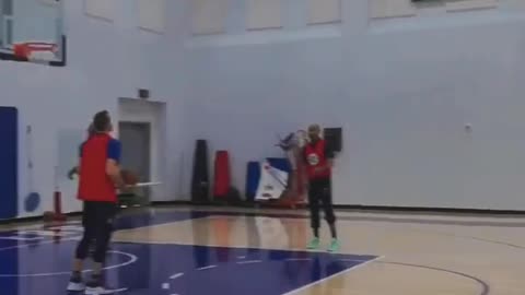 Indoor basketball training