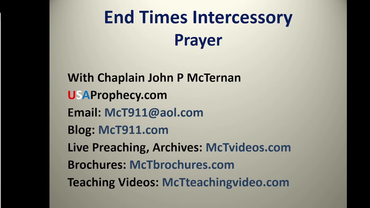 End Times Prayer and Intercession