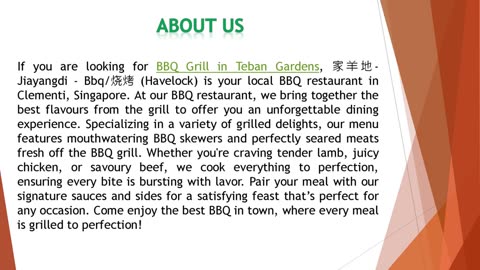 If you are looking for BBQ Grill in Teban Gardens