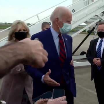 HILARIOUS: Heckler Causes Jill To YANK Joe Away From Reporters