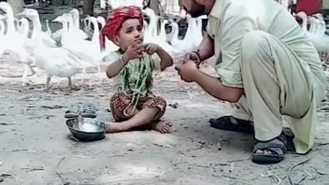 Funny baby and man most funniest video