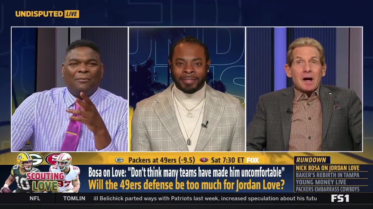 UNDISPUTED Skip Bayless reacts Nick Bosa says nobody has really made Jordan Love uncomfortable