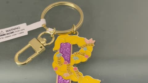 Disney Parks Letter Initial R Rapunzel Metal Keychain #shorts