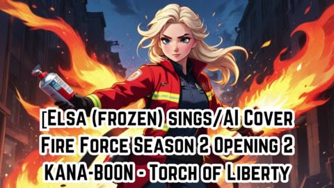 [Elsa (Frozen) sings/AI Cover] Fire Force Season 2 Opening 2 KANA-BOON - Torch of Liberty