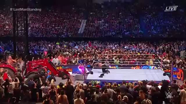 Watch Brock Lesnar Lifts The Ring With A Tractor