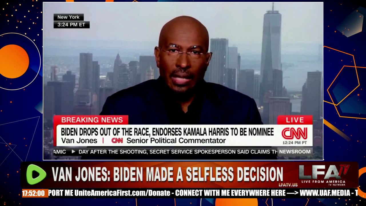 VAN JONES CRIES OVER BIDEN DROPPING OUT