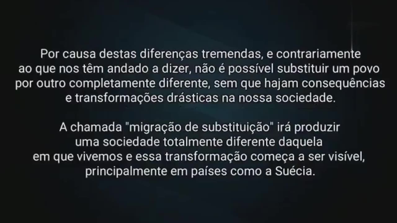 UM REPUGNANTE MUNDO NOVO - "MIGRAÇÃO DE SUBSTITUIÇÃO" (SUÉCIA)🎬💥